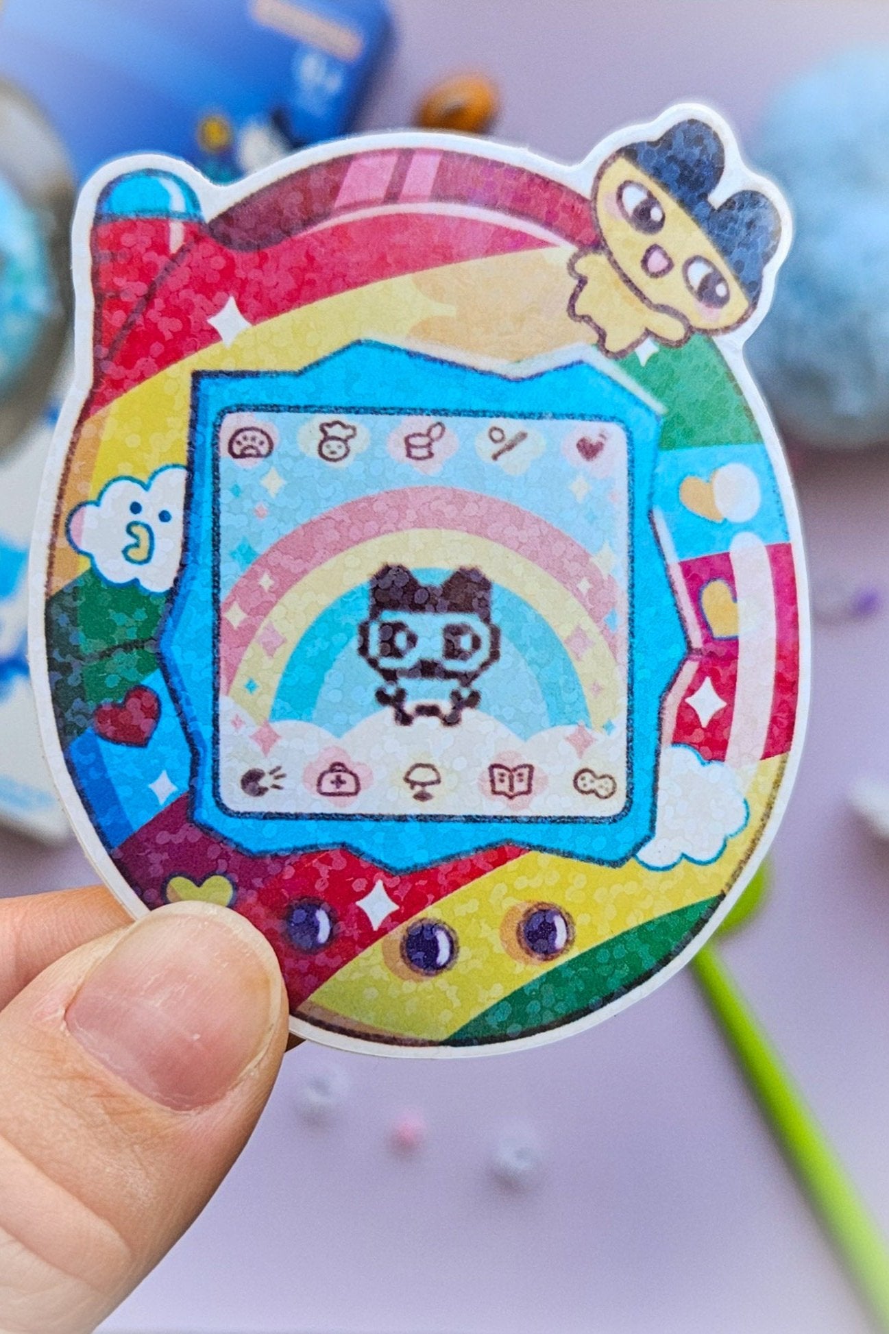 Sparkly Tamagotchi Stickers