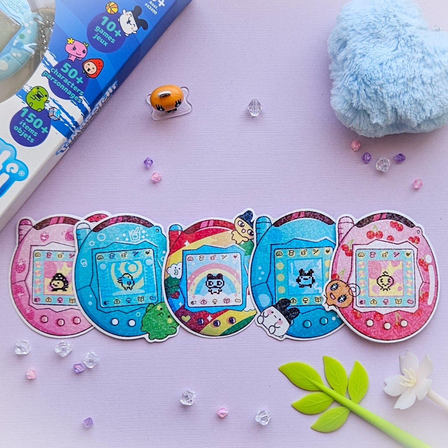 Sparkly Tamagotchi Stickers