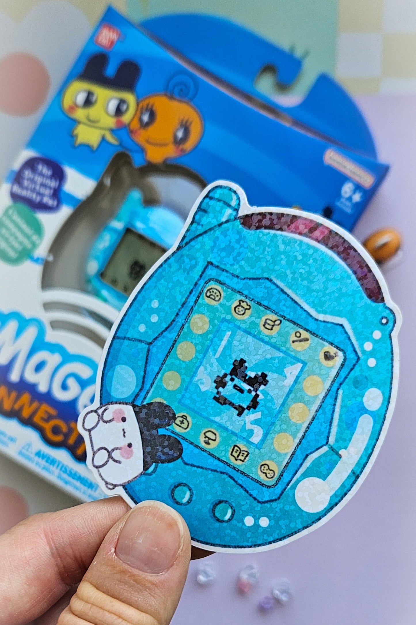 Sparkly Tamagotchi Stickers
