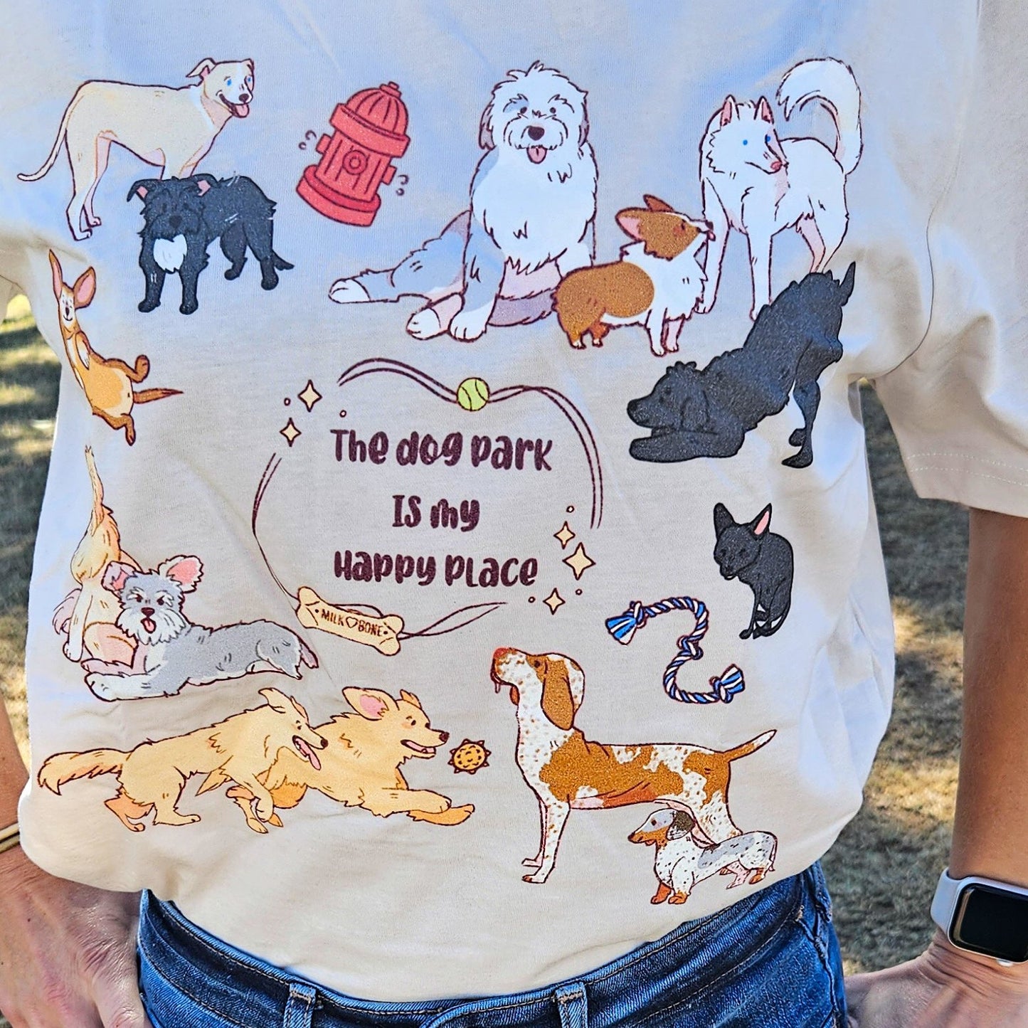 The Dog Park Is My Happy Place Tee (unisex)
