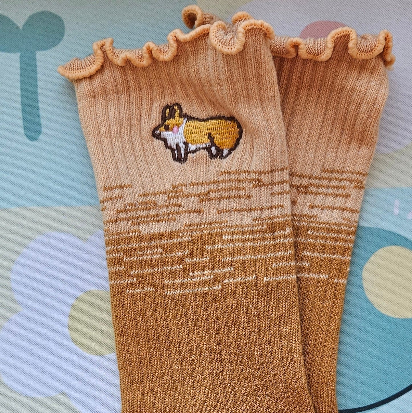 Doodlebug and Friends Cute Embroidered Socks