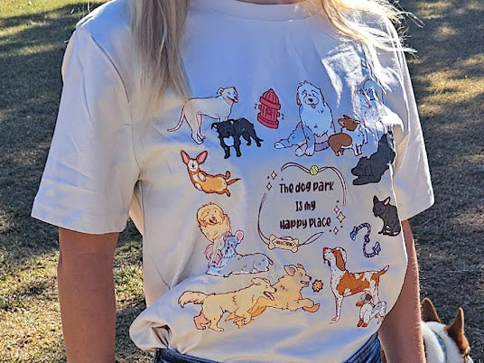 The Dog Park Is My Happy Place Tee (unisex)