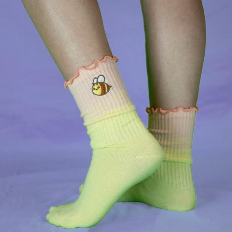 Doodlebug and Friends Cute Embroidered Socks